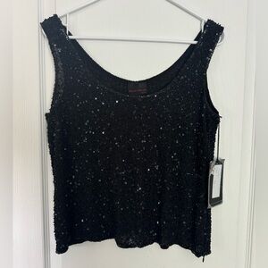 Vintage Beaded Sequin Frank Usher Sleeveless Top